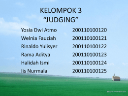 KELOMPOK 3 *JUDGING*