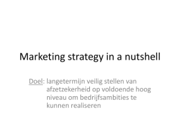 Marketing strategie basics