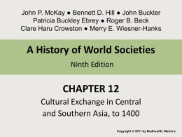 Chapter 12 Cultural Exchange in Central and Southern Asia