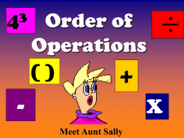 Order of operations - STEMTeachersNowPDProject