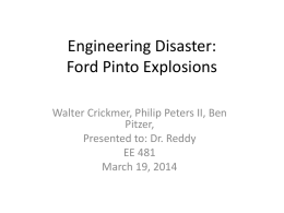 Engineering Disaster: Ford Pinto Explosions