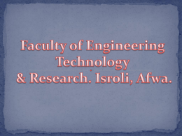 Surveying and leveling - Faculty of Engineering Technology