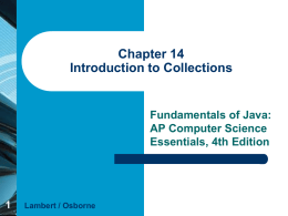 Chapter 14 Introduction to Collections