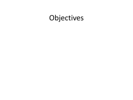 Aims and Objectives