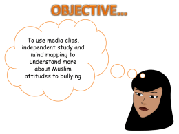 Lesson 9 &ndash; Muslim attitudes to bullying