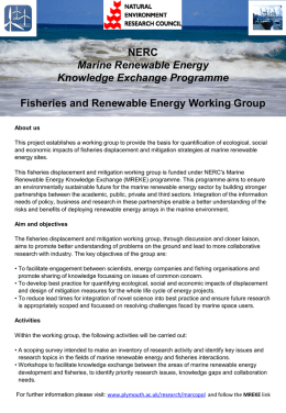 NERC Marine Renewable Energy Knowledge Exchange