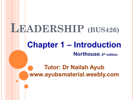 Leadership (BUS426)