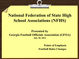 GISA 2014 Football Rules Presentation (PPT)