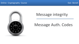 PPT for Message Authentication Codes
