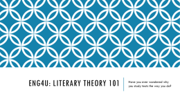 ENG4u: Literary Theory 101
