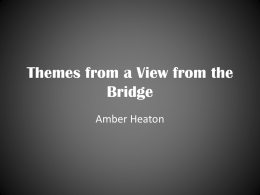 Themes from a View from the Bridge