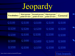Jeopardy Game-SH