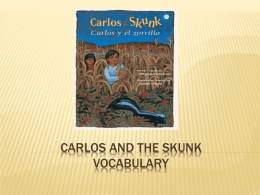 Carlos and the Skunk Vocabulary