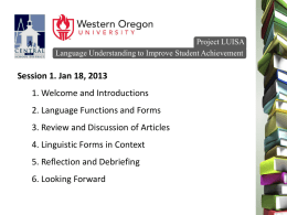 ppt - WOU & Central School District
