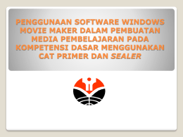 penggunaan software windows movie maker