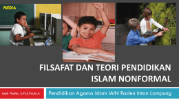 Pendidikan Islam Nonformal (Filsafat & Teori)