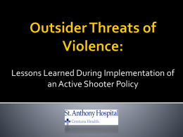 Presentation Slides - Colorado Healthcare Associated Risk Managers