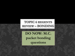 Topic 6 - Bonding Reg Rev