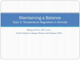1.5 Temperature Regulation in Animals