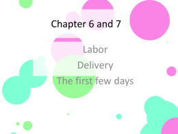 Chap 6-7 Labor and Delivery - Mrs. Patty Martin