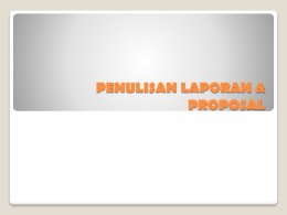 PENULISAN LAPORAN & PROPOSAL - EAA811