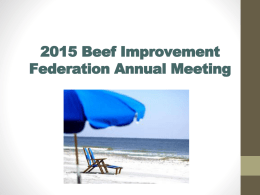 2015 Beef Improvement Federation Annual Meeting Back