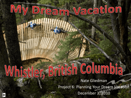Project 6- Plannig Your Dream Vacation