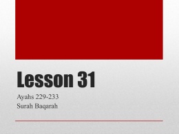 Baqarah_Lesson 31 Presentation