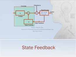 Lecture 13 - State Feedback