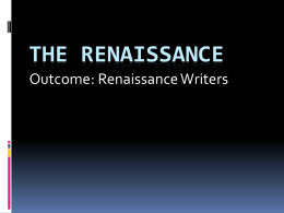 renaissance writers 20121