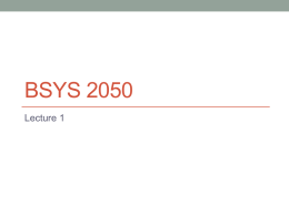 bsys-2050-2015-lecture-1-slides