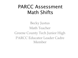 PARCC Assessment Math Shifts