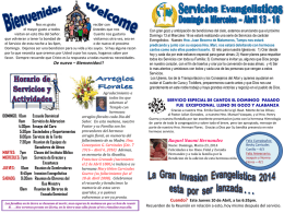 April 6 2014 Bulletin - Iglesia Bautista Puerta La Hermosa