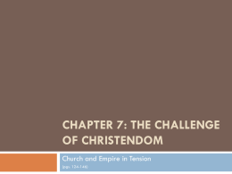 Chapter 7: The Challenge of Christendom