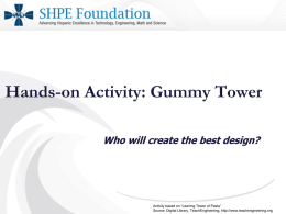 Gummy Tower (Sample Hands-on STEM Activity)