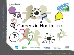 Presentation - Careers in horticulture