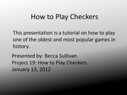 project 19 how to play checkers