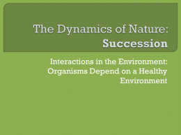The Dynamics of Nature: Succession