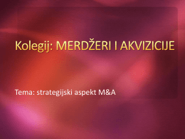 2_Strategijski aspekt M&A