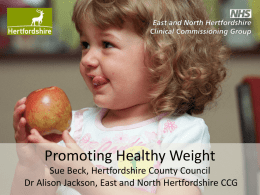 Promoting healthy weight