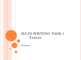 IELTS WRITING TASK 1 TABLE