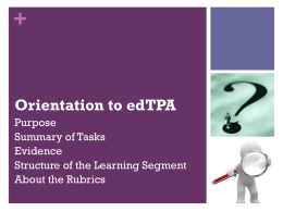 Introduction to edTPA PowerPoint