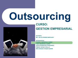Outsourcing - complementacion alas