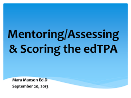 Scoring the edTPA