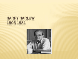 COU 522 Harry Harlow