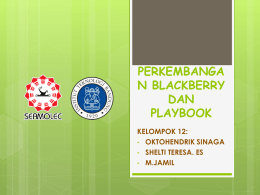 PERKEMBANGAN BLACKBERRY DAN PLAYBOOK