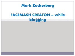 Mark Zuckerberg blog - facemash