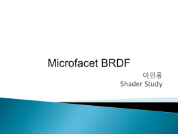 Microfacet BRDF