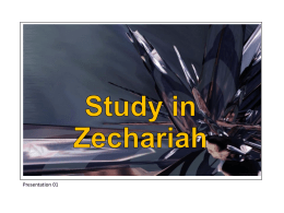 01 Zechariah 1v1-20 Horsemen, Horns And Craftsmen