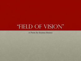 Field Of Vision - mrbanksbluevale
